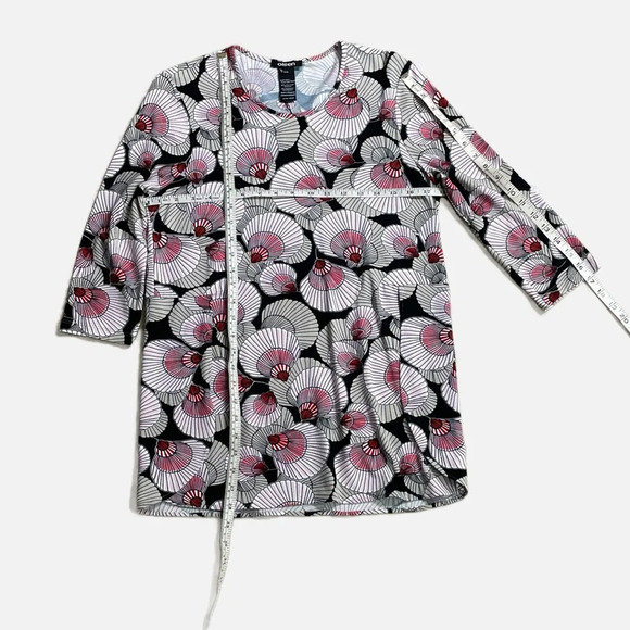 Olsen Amy Tunic Top Shell Novelty Print Round Neck Size 6 Multicolour New - Picture 11 of 12